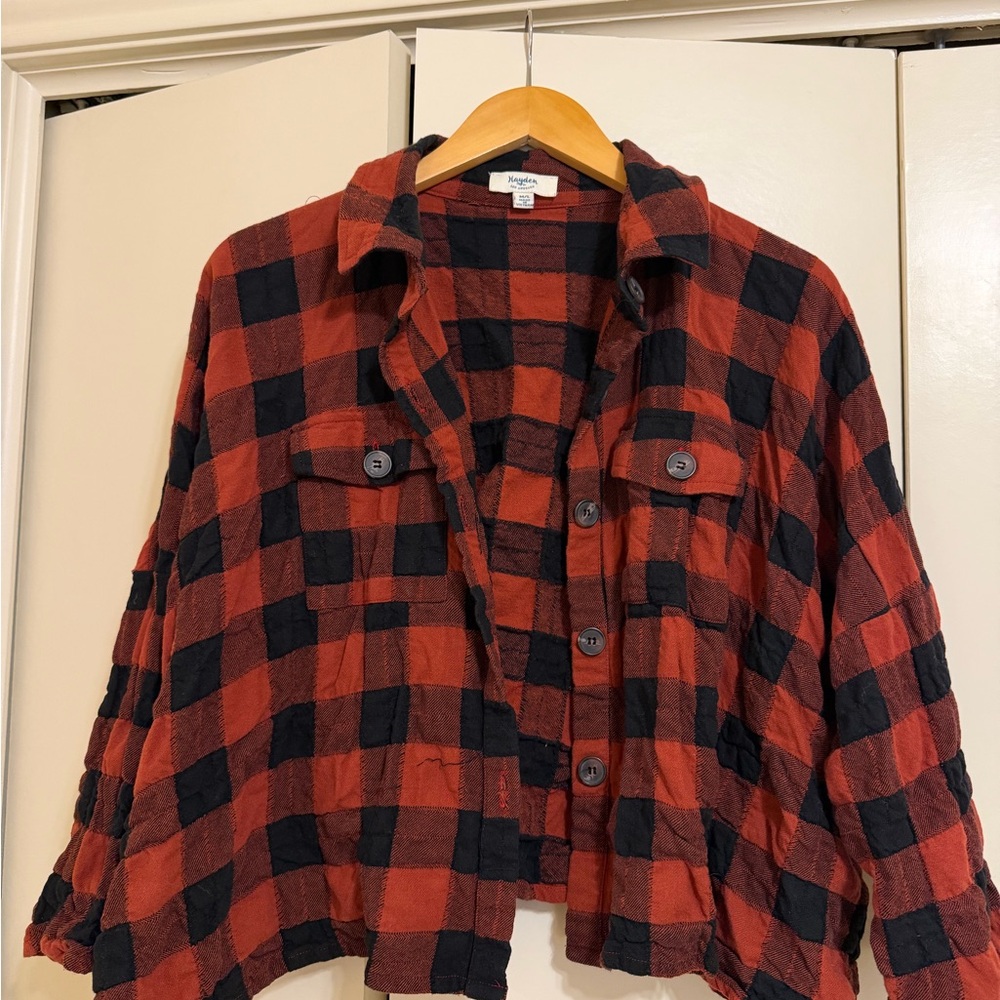 Hayden Red and Black Buffalo Plaid Flannel Shirt